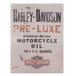 Harley Davidson Harley-Davidson Pre-Luxe Tin Embossed Sign - 30 X 40 Cm