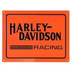 Harley Davidson Harley-Davidson Racing Tin Embossed Sign - 30 X 40 Cm