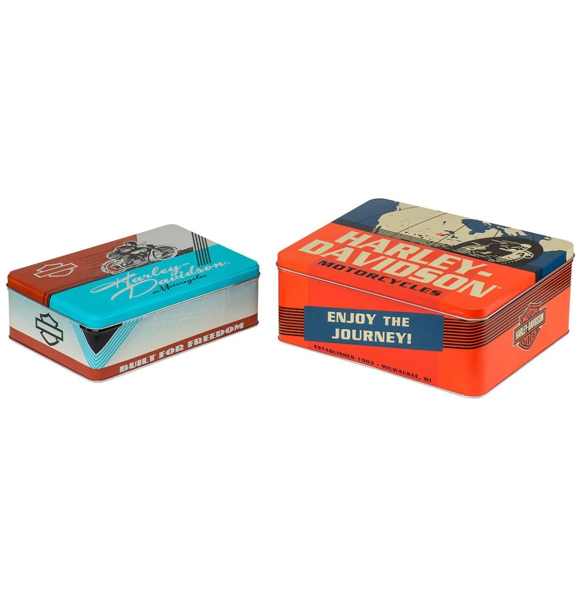 Harley Davidson Harley-Davidson Vintage Poster Storage Tins 3 Harley Davidson Harley-Davidson Vintage Poster Storage Tins