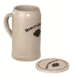 Harley Davidson Harley-Davidson Silhouette Bar & Shield Stein / Coaster Set