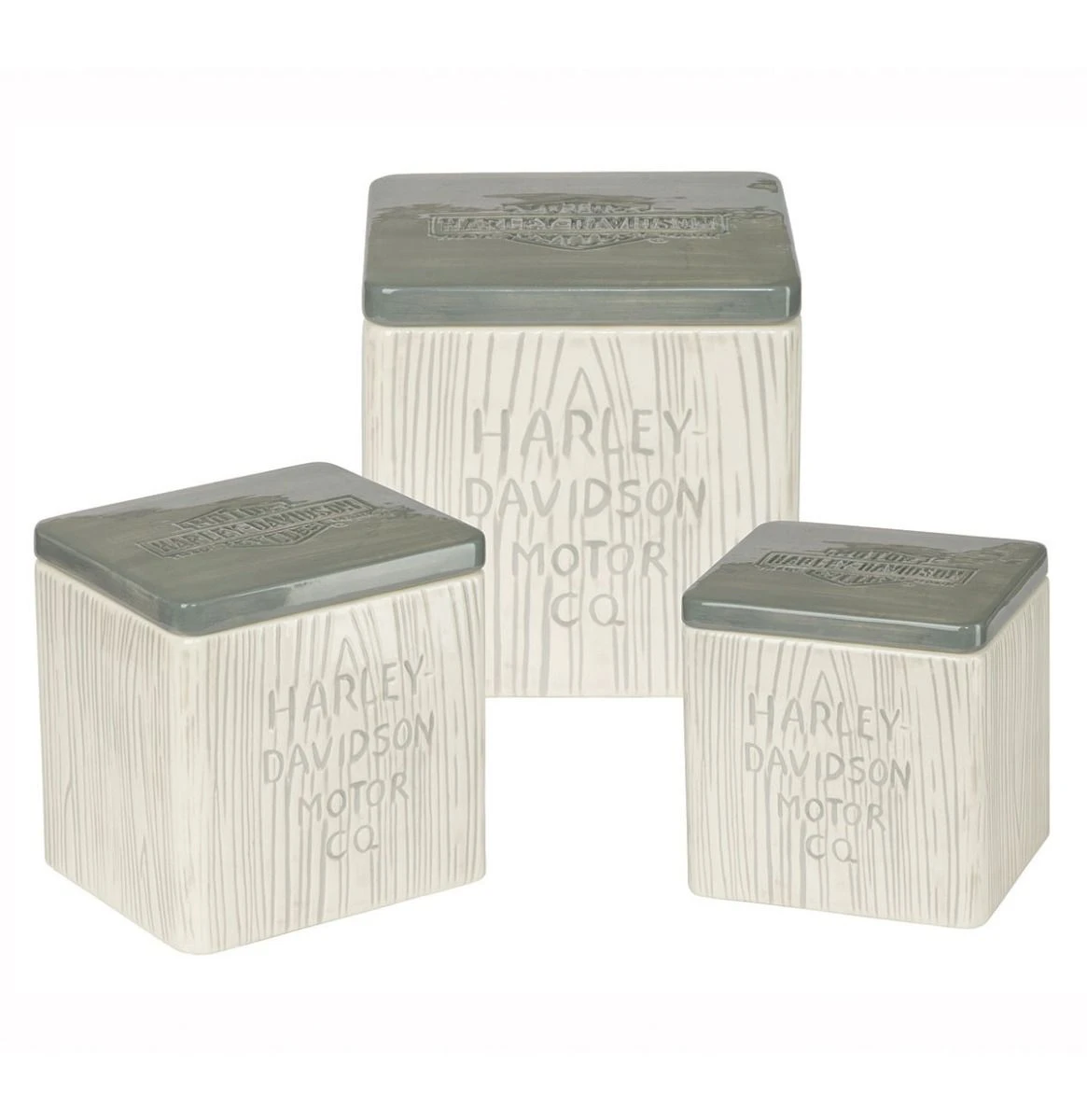 Harley Davidson Harley-Davidson Motor Co. HDMC Canister Set Of 3 3 Harley Davidson Harley-Davidson Motor Co. HDMC Canister Set Of 3
