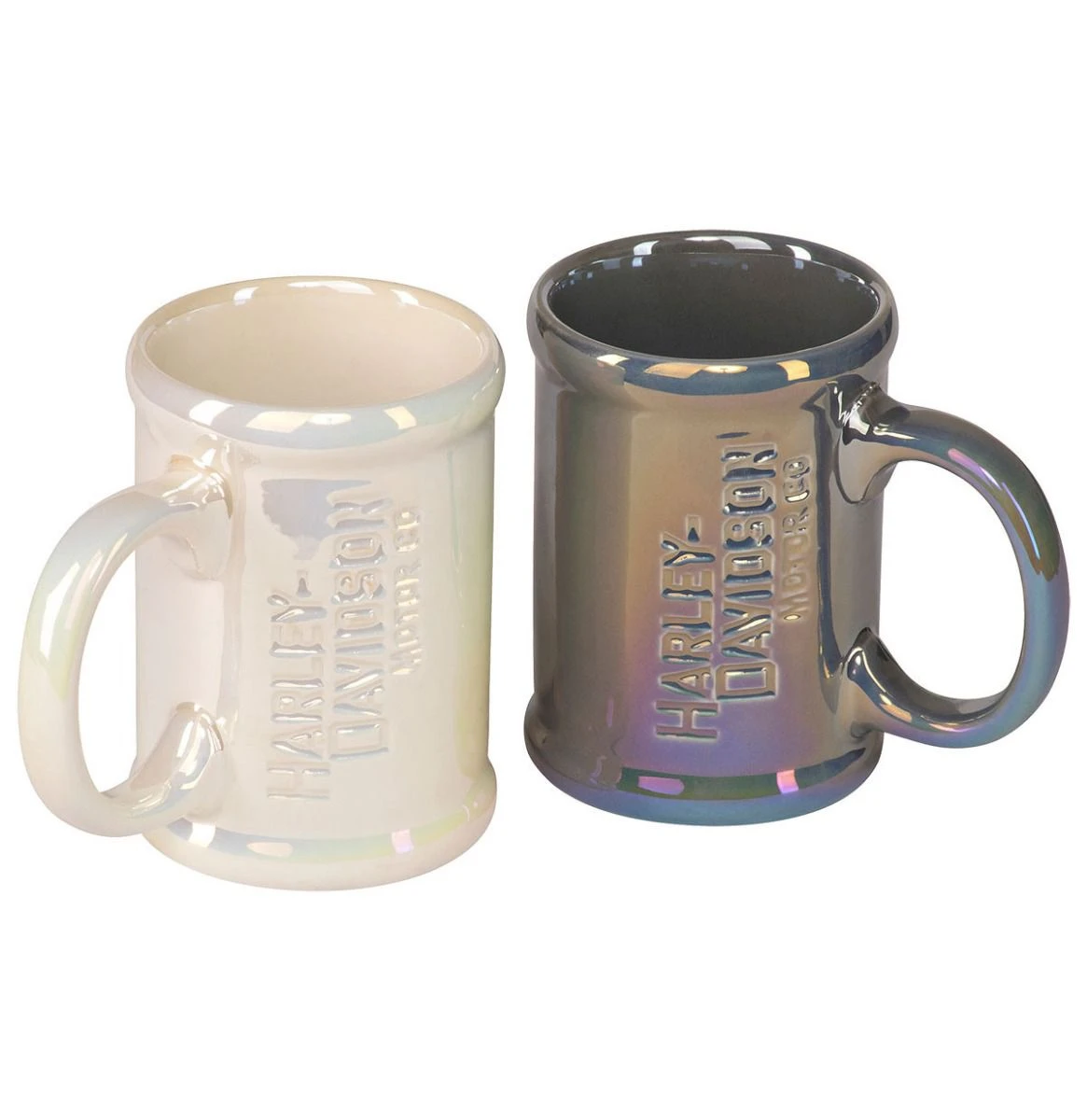 Harley Davidson Harley-Davidson Motor Co. Lusterware Mug Set 3 Harley Davidson Harley-Davidson Motor Co. Lusterware Mug Set