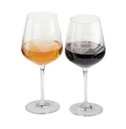Harley Davidson Harley-Davidson Crystal Wine Glass Set