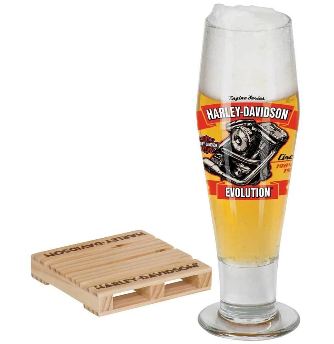 Harley Davidson Harley-Davidson Engine Series Pilsner Set - Evolution - LAST CHANCE 3 Harley Davidson Harley-Davidson Engine Series Pilsner Set - Evolution - LAST CHANCE