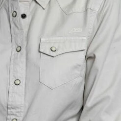 Harley Davidson Harley-Davidson Women's Beige 1903 L/S Woven Shirt (S17) -Harley Davidson Shop s l16005