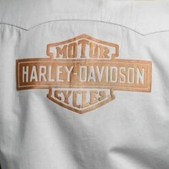 Harley Davidson Harley-Davidson Women's Beige 1903 L/S Woven Shirt (S17) -Harley Davidson Shop s l16008