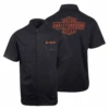 Harley Davidson Harley-Davidson Men's Black Hold Out H-DMC Patch S/S Woven Shirt (S41A) -Harley Davidson Shop s l1600 12