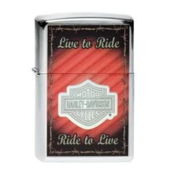 Harley Davidson Zippo Lighter Harley-Davidson Live To Ride, Barbed Wire