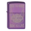 Harley Davidson Zippo Lighter Harley-Davidson Live To Ride, Purple -Harley Davidson Shop zippo hd livetoride purple xxl